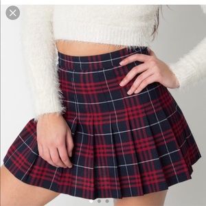 American apparel Navy plaid tennis skirt NWT